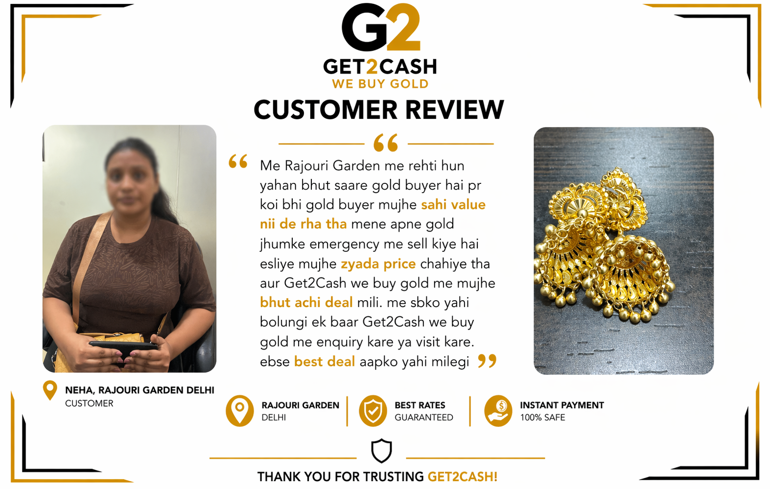 Sell Gold in Paschim Vihar